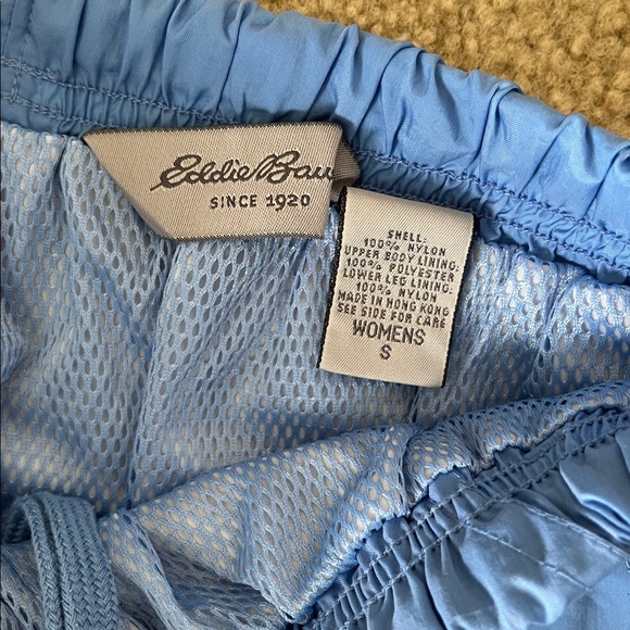 Eddie Bauer Women's Rip Stop Blue Nylon Athletic Vintage Y2K Track Pants Small - Picture 4 of 13